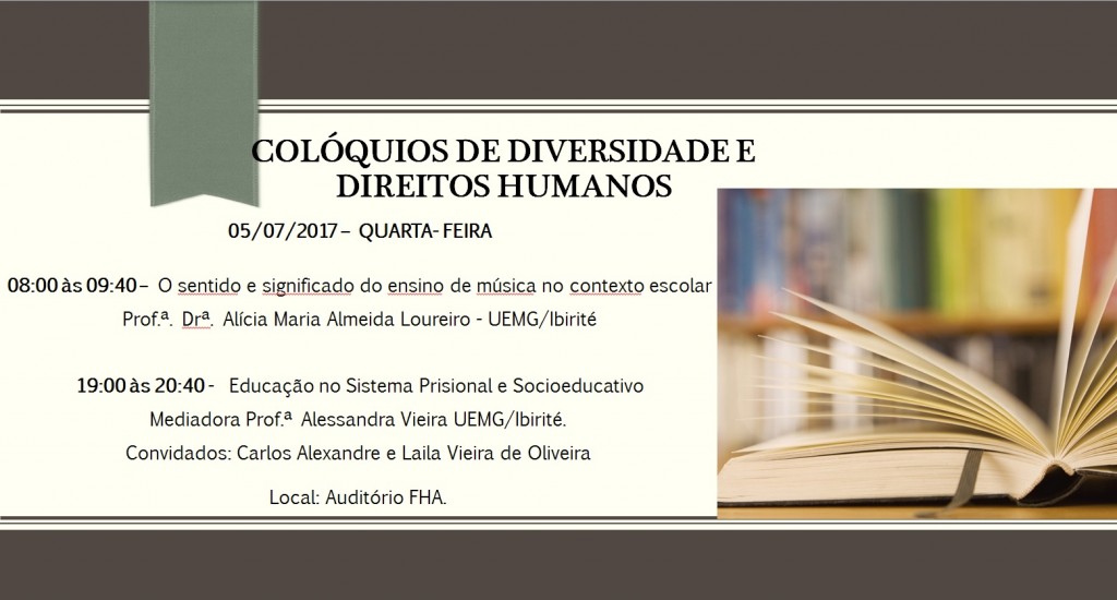 Colóquios de Diversidade e Direitos Humanos- 05DEJULHODE2017