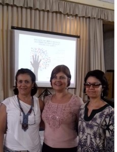 Professoras Edilene Eras, Elizabeth Lages e Cíntia Ramaldes